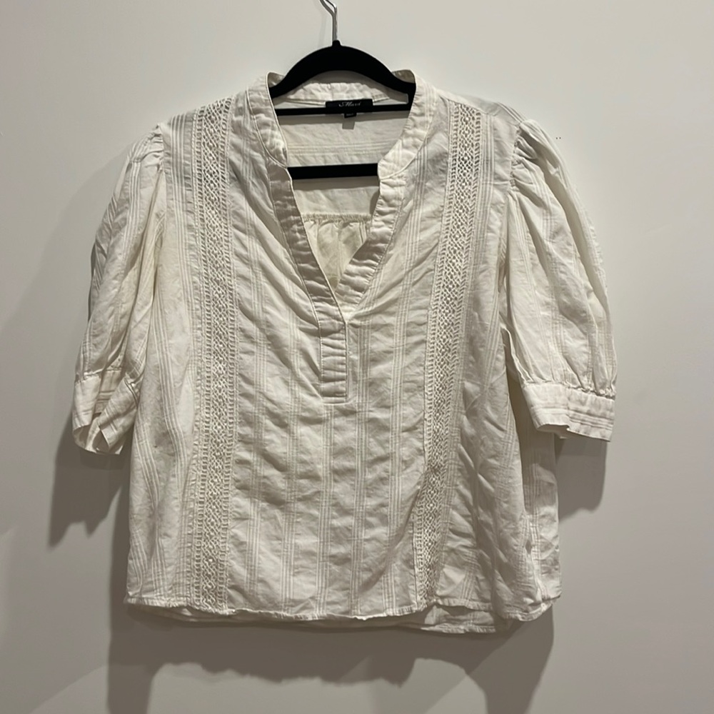 Mavi Short Sleeve Short with Puffed Shoulders